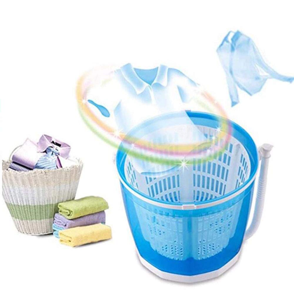 Portable Mini Turbine Washing Machine & Ultrasonic Cleaner 2-in-1 - Hand Operated Spin Dryer for Camping, Travel, Outdoor - Compact Laundry Solution for RV, Hiking, Backpacking & Emergency Use