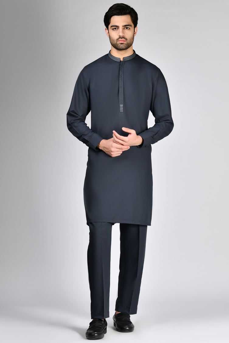 Stylish Blended Grey Kurta Trouser by J. Junaid Jamshed - Perfect for Casual Wear, Festivals & Special Occasions