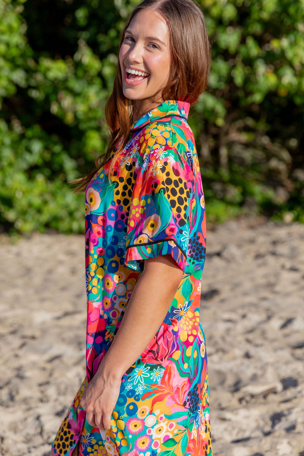 Kasey Rainbow Matilda Sundown Nightie - Soft & Comfortable Sleepwear for Women - Perfect for Relaxing at Home or Cozy Evenings