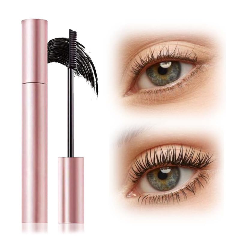 2025 Upgraded Waterproof & Sweatproof Brown Duo Mascara - Long Lasting Curling Steel Tube Mascara Primer for Thick, Long, Voluminous Lashes | Non-Smudging & Clump-Free Formula (Black) | Perfect for Daily Wear, Special Occasions & Lash Extensions