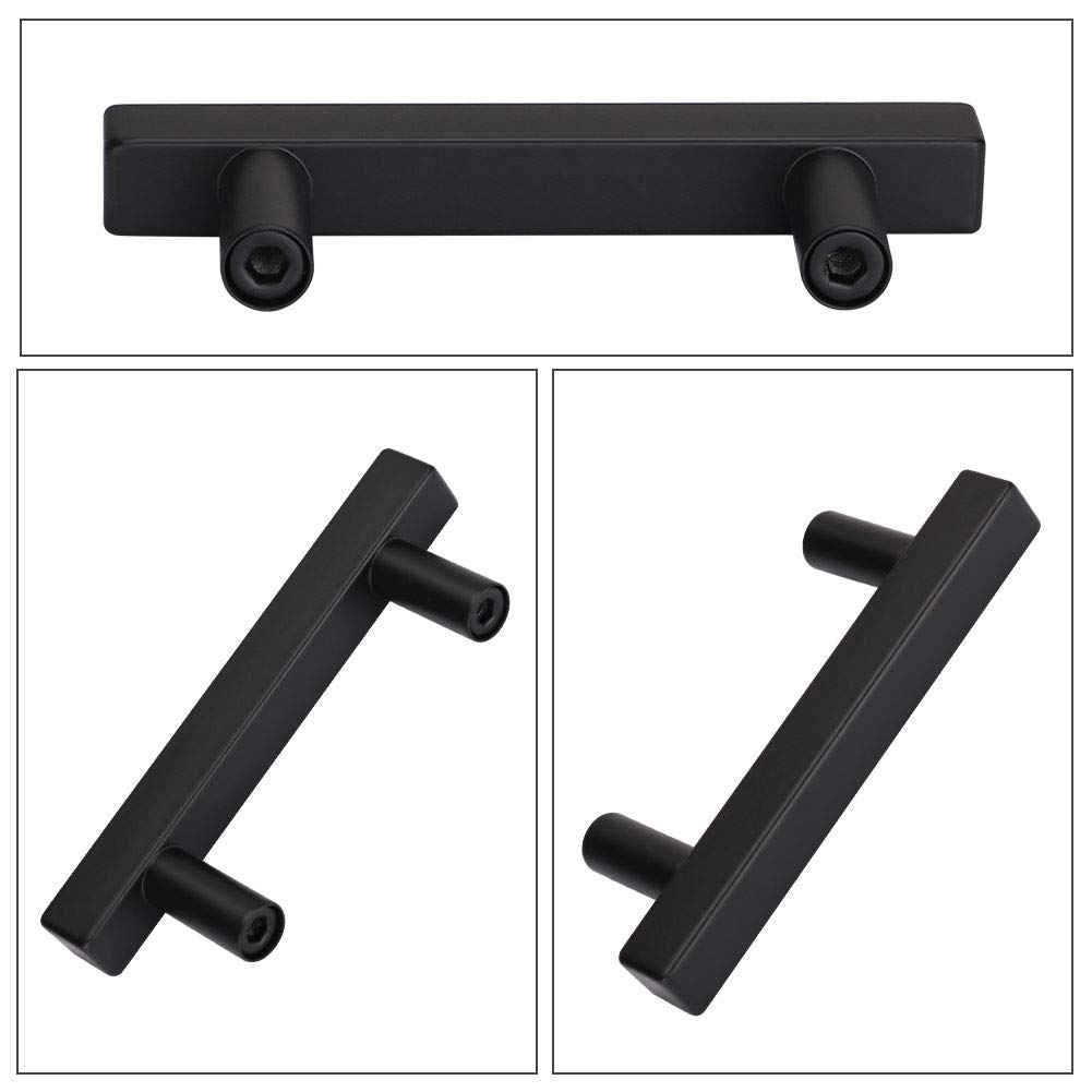 Peaha 2.5 Inch Black Stainless Steel Cabinet Drawer Pulls - PHJ22BK64 | Modern Kitchen Cabinet Handles, Dresser Knobs & Desk Drawer Handles for Home Office & Bathroom Storage Solutions