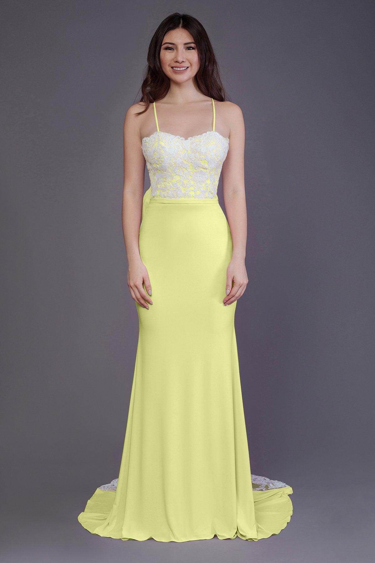 Elegant Mermaid Sweep Train Knitted Fabric Bridesmaid Dress PR3565 - Perfect for Weddings, Formal Events & Special Occasions