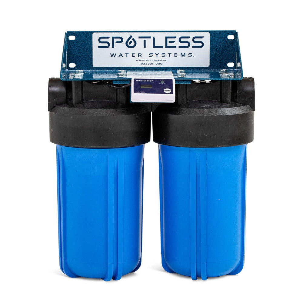 CR Spotless Wall Mount Deionized Water Filtration System - 100 Gallon Capacity for Spot-Free Car Washing, Window Cleaning & RV Care