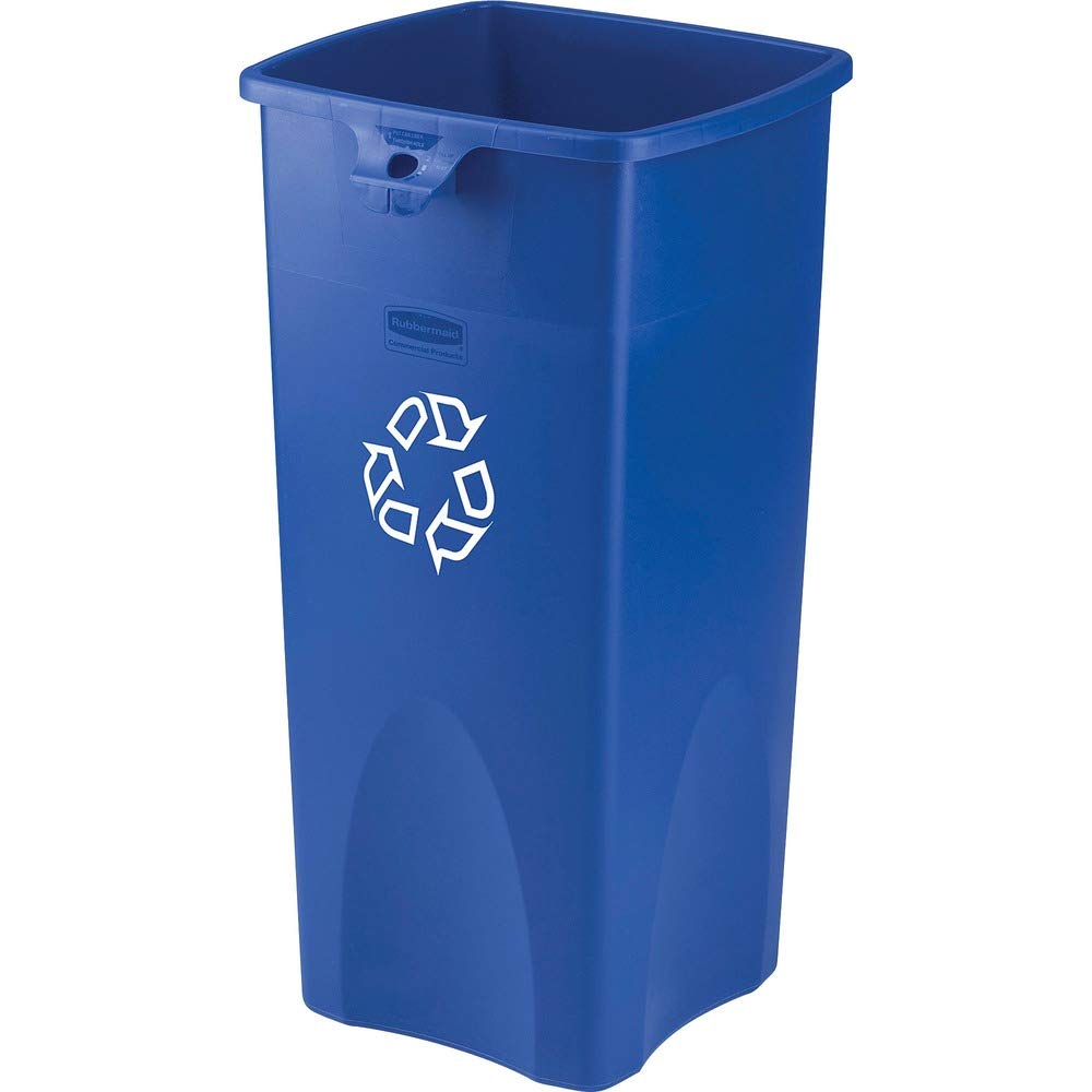 23 Gallon Square Recycling Bin for Home & Office - Eco-Friendly Trash Can with Lid for Waste Sorting, Paper, Plastic & More - Perfect for Kitchen, Garage & Commercial Spaces