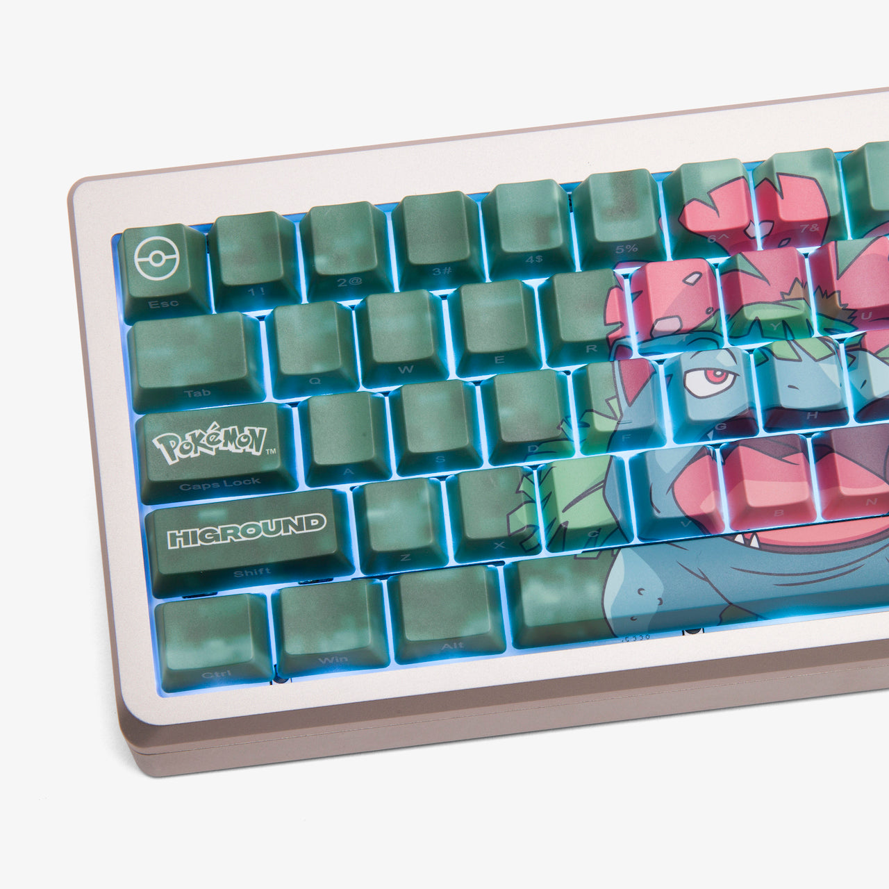 Pokémon HG Summit 65 Keyboard 2.0 - Venusaur Themed Mechanical Gaming Keyboard for PC & Mac | Perfect for Gaming, Typing & Collectors