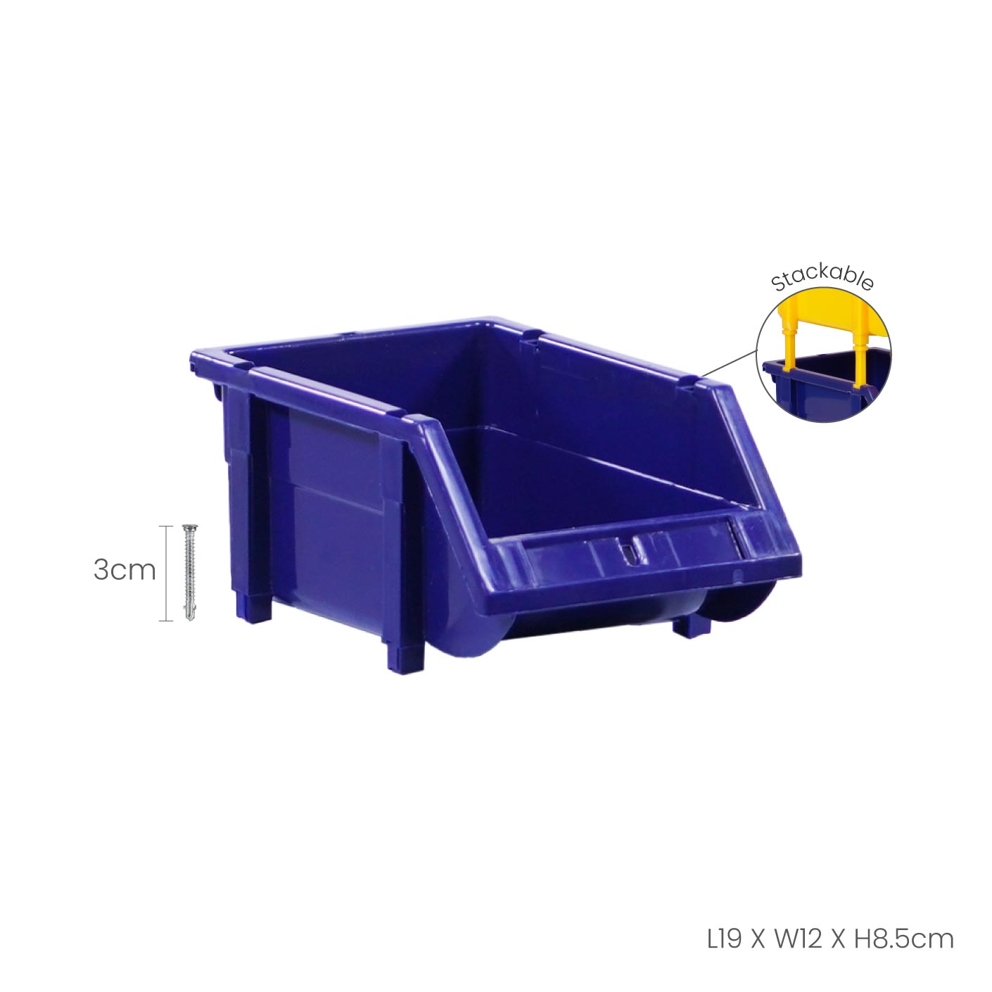 Heavy Duty Industrial Tool Crate ID9401 - Durable Storage Box for Workshop, Garage & Job Site - Perfect for Organizing Tools, Equipment and Hardware Supplies