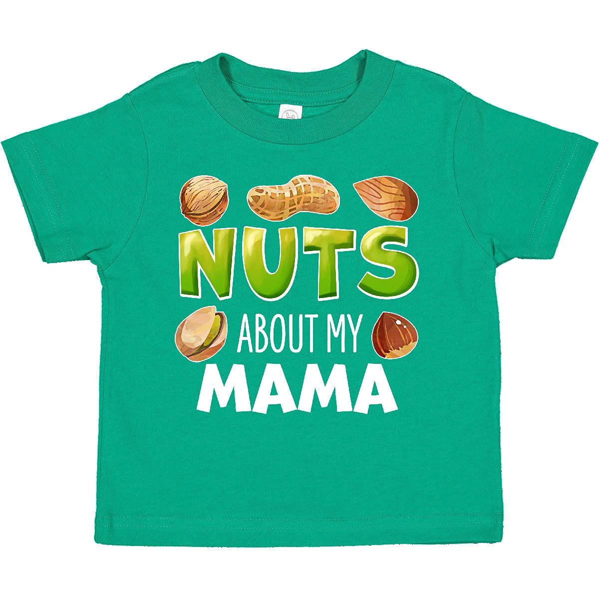 Inktastic 'Nuts About My Mama' Peanut Almond Pistachio Toddler T-Shirt - Cute Casual Outfit for Mother's Day & Family Events