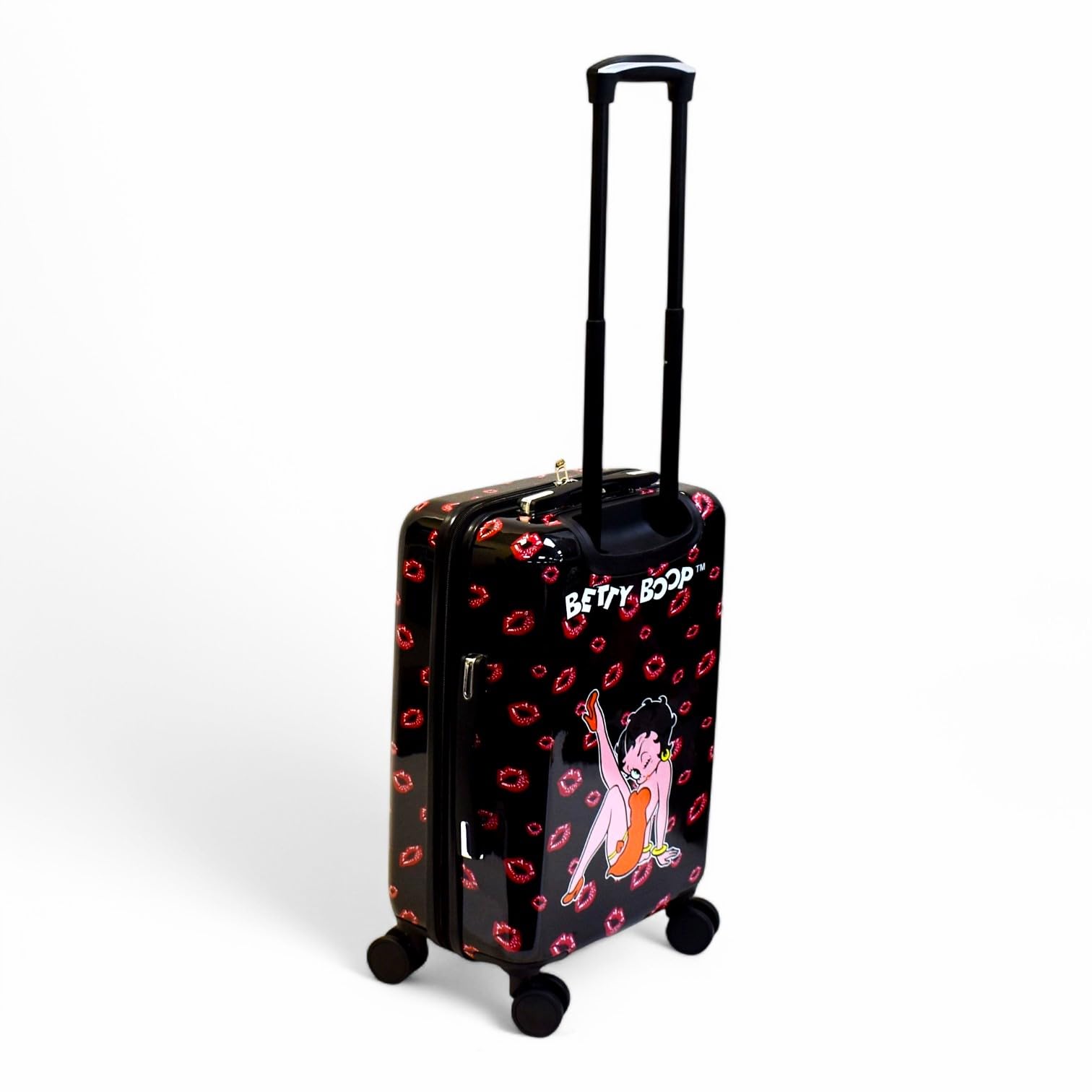 Betty Boop Themed Hard Shell Luggage Set - 3-Piece Carry-On, Medium & Large Suitcases with Spinner Wheels, Expandable Design & TSA Lock | Stylish Travel Luggage for Women & Betty Boop Fans | Perfect for Air Travel, Road Trips & Vacations