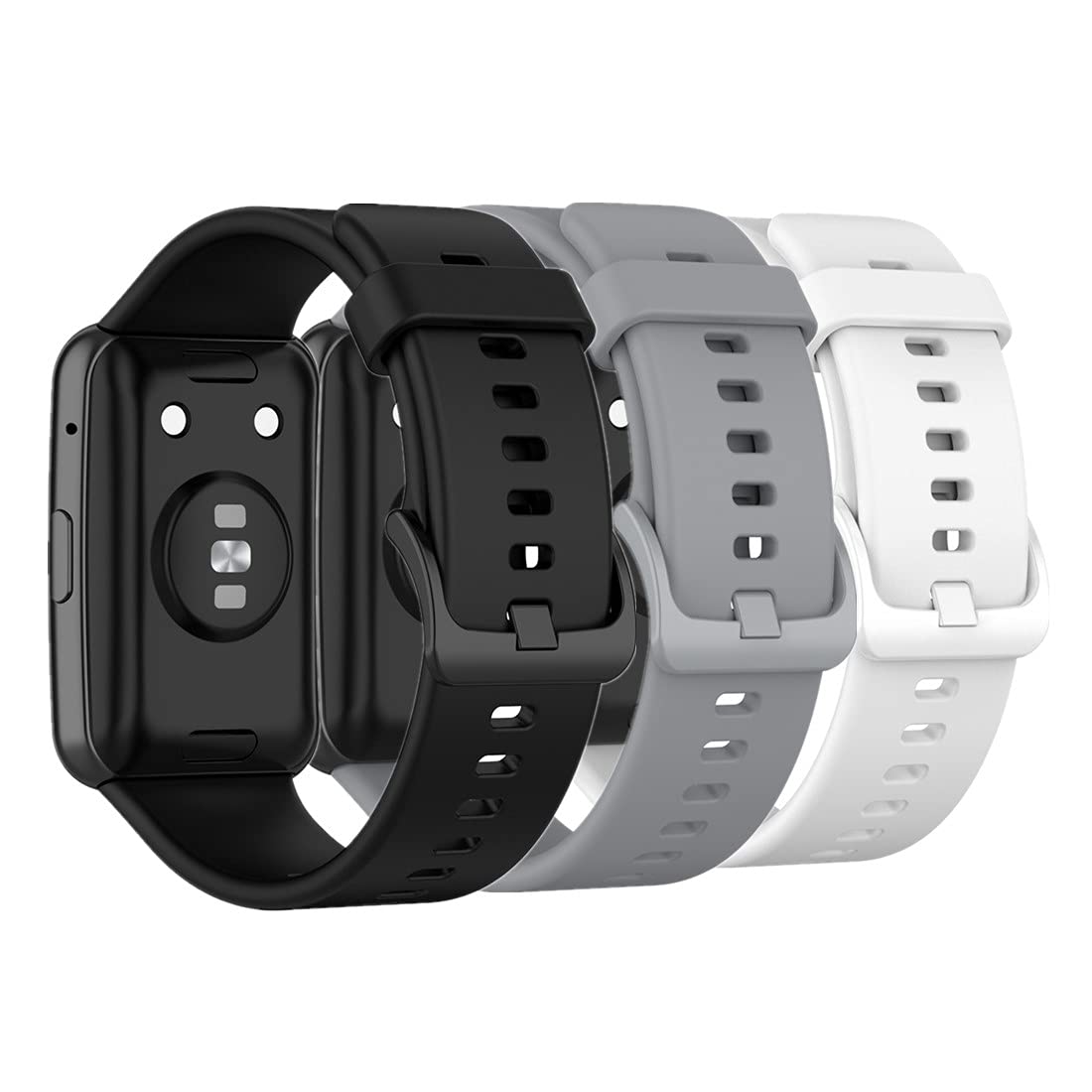 Premium Adjustable Silicone Sports Watch Band Replacement - Compatible with Huawei Watch Fit Smartwatch | Perfect for Running, Gym Workouts & Daily Wear
