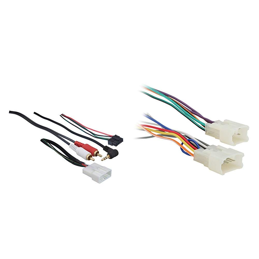 Metra 70-8114 Steering Wheel Control Wire Harness with RCA for 2003-Up Toyota/Scion/Lexus Vehicles & 70-1761 Radio Wiring Harness for 1987-Up Toyota 4 Speaker Systems - Perfect for Car Audio Upgrades and Aftermarket Stereo Installations