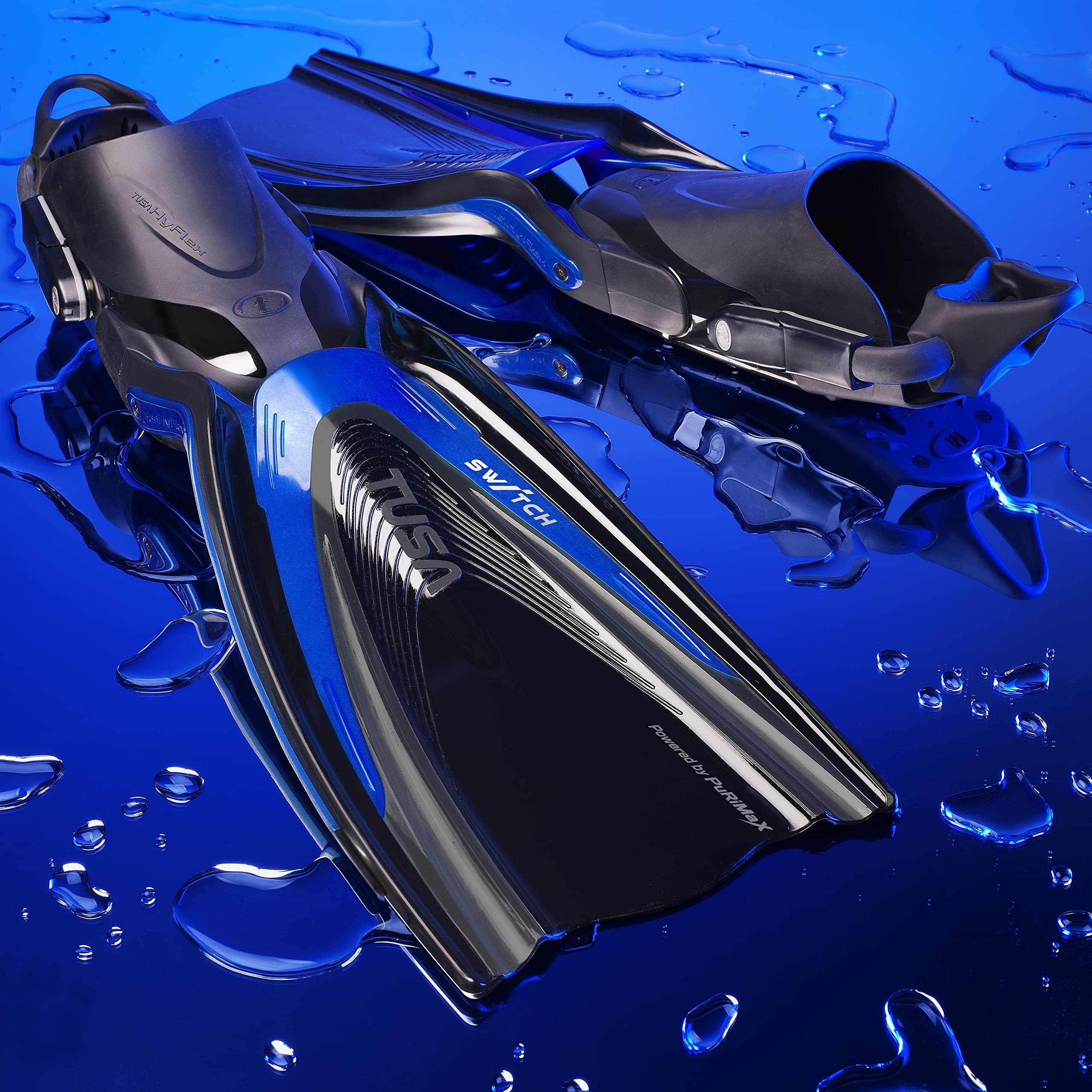 TUSA SF-0104 Hyflex Switch Scuba Diving Fins - Premium Adjustable Swim Fins for Snorkeling, Freediving & Underwater Exploration | Comfortable & Durable Design for Ocean Adventures