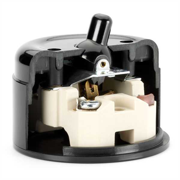 Korsströmbrytare (Toggle Switch) Bakelit Surface Mount - Durable Electrical Switch for Home and Industrial Use