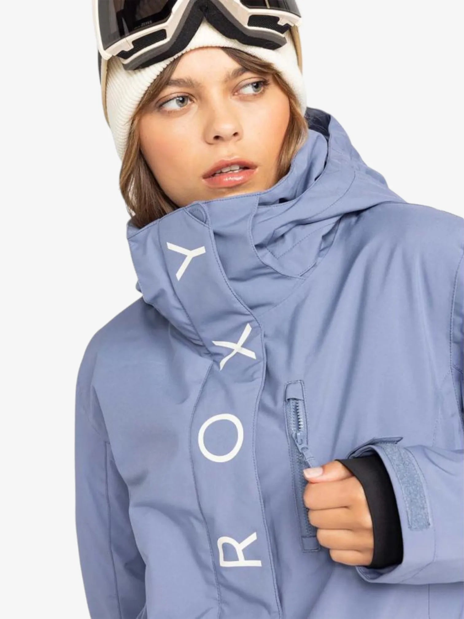 ROXY Jetty Solid NP Celeste Snow Jacket - Women's Waterproof Winter Coat for Skiing & Snowboarding