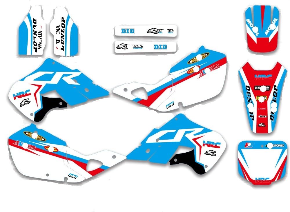 CR125 CR250 Sticker Decals Kit - Custom Graphics & Backgrounds for 1997-1999 Honda CR125/CR250 Dirt Bikes - Perfect for Motocross Racing & Bike Customization
