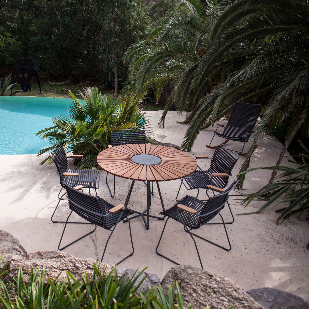 Premium Round Outdoor Patio Table - Durable Weather-Resistant Garden Dining Set for Backyard, Deck, Poolside & BBQ Gatherings