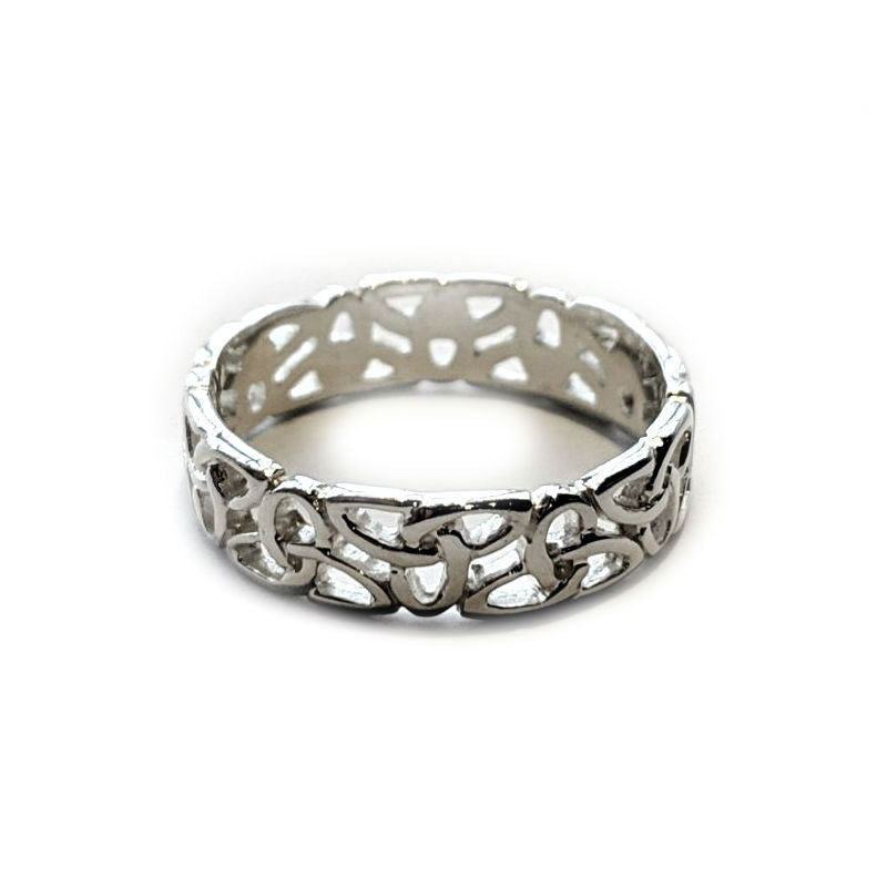 Elegant Women's Trinity Weave Ring - 925 Sterling Silver Stackable Band for Everyday Wear, Gift Giving & Special Occasions