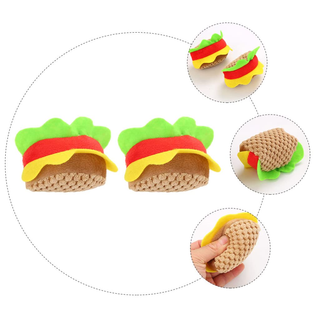Balacoo 2-Pack Self-Help Chew Toys for Puppies & Kittens - Teething Relief Pet Toys, Soft Plush Mouse & Bread-Shaped Cat Toys for Teething, Boredom Relief & Dental Health - Perfect for Playtime & Travel