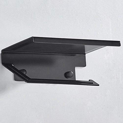 Nordic Style Durable Toilet Paper Holder - Black | Free Punch Design for Easy Installation | Perfect for Bathroom, Kitchen & Office Organization