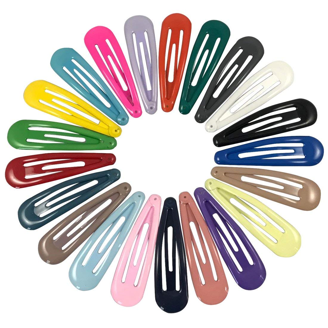 20-Piece Multicolor Stylish Tic Tac Hair Pins with Glossy Finish - Shining Hair Clips for Kids, Girls & Women (Random Colors) - Perfect for School, Parties & Daily Hairstyles