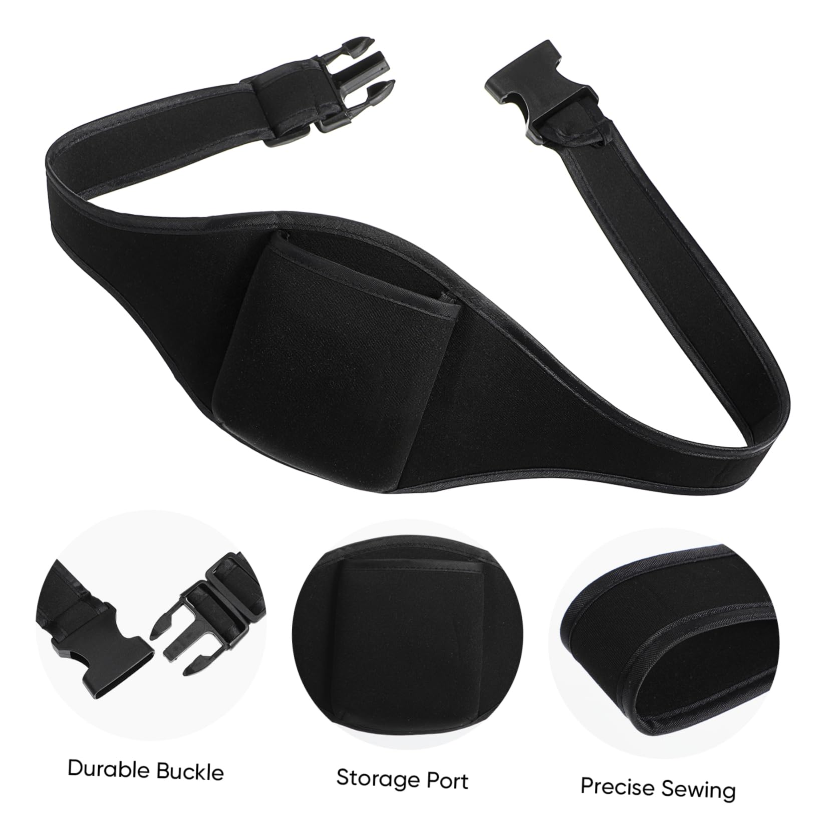 Microphone Carrier Belt - Secure Mic Holder Pouch for Fitness Instructors, Theater, Speakers, Events, and Outdoor Activities - 60X14X1cm