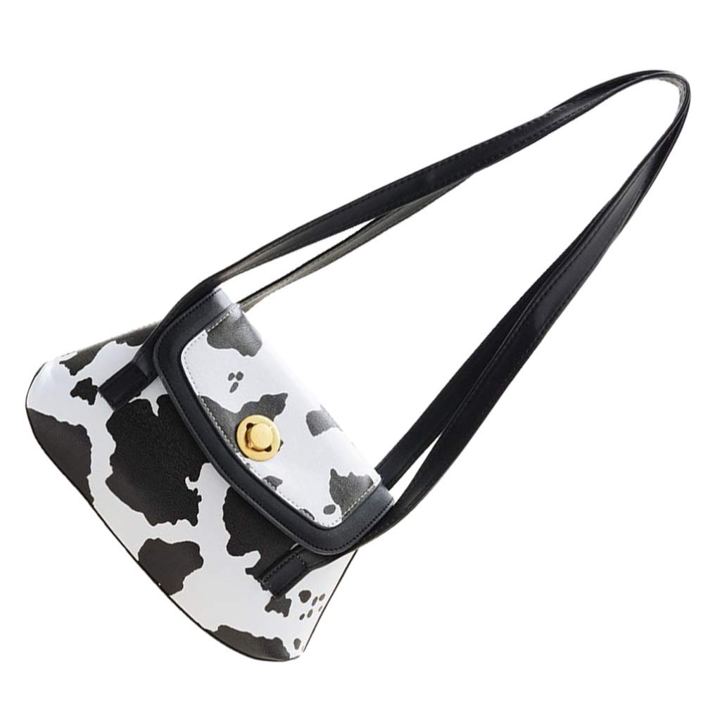 PRETYZOOM Women's Small Shoulder Bag - Trendy Cow Print PU Leather Underarm Clutch Purse for Daily Use, Parties & Date Nights