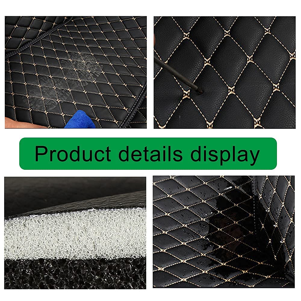 Premium All-Weather Car Floor Mats Full Set for Pontiac G8 (2008-2009) - Heavy Duty Protection, Luxury Leather Design with Storage Pockets - Perfect for Daily Commute, Road Trips & Winter Driving