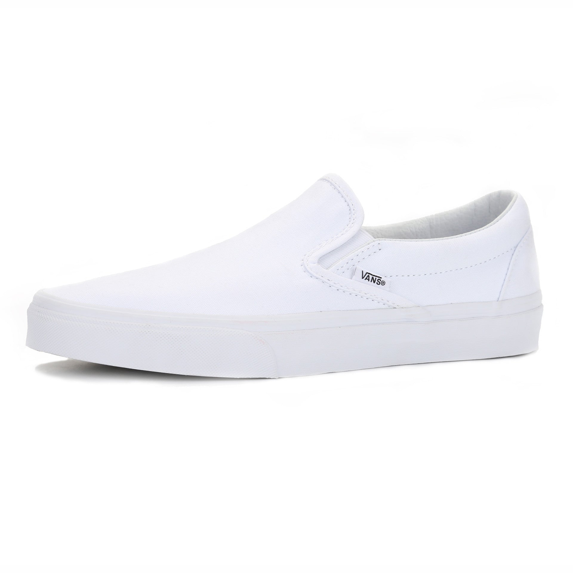 Vans Classic Slip-On Sneakers - True White Canvas Shoes for Men & Women | Comfortable Casual Skate Shoes for Everyday Wear, Street Style & Outfits