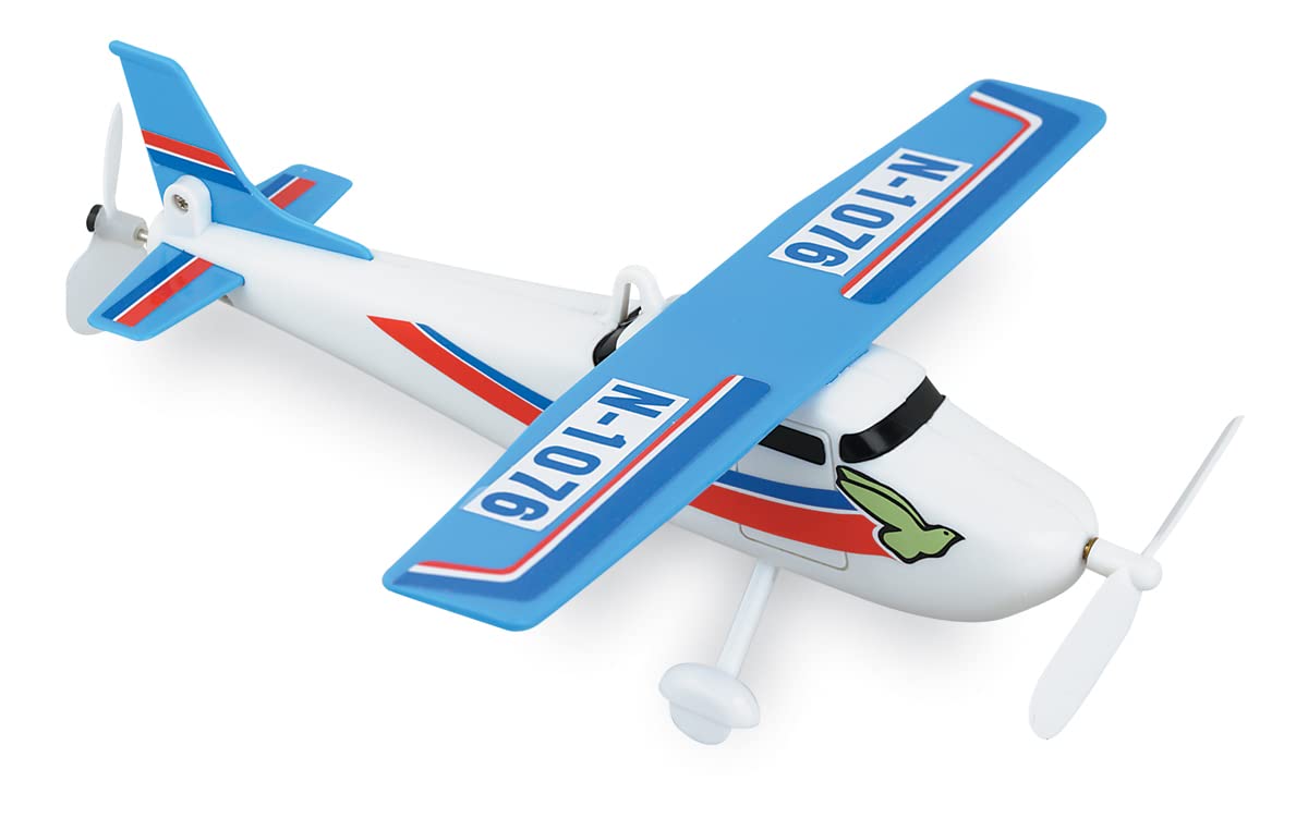 Daron Flying Skyhawk on a String - Blue Toy Airplane | Fun Interactive Hanging Aircraft for Kids' Room Decor & Playtime | Perfect for Aviation-Themed Bedrooms & Birthday Gifts