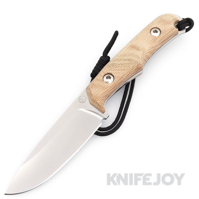 Chris Reeve Knives Backpacker Fixed Blade Knife - MagnaCut Steel Drop Point Blade, Natural Canvas Micarta Handles with Kydex Sheath | Hunting, Camping & Outdoor Survival Gear