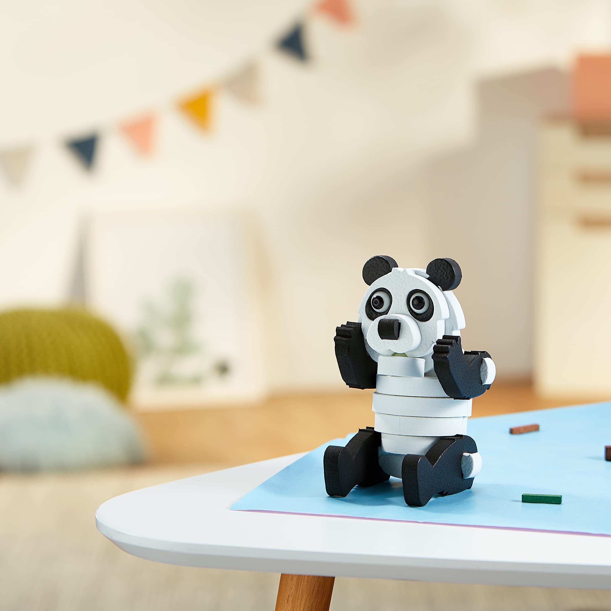 3D Panda Puzzle Craft Set - Safari Animal Foam Puzzle Game for Kids Ages 5+ | Complete DIY Kit with Puzzle Pieces & Instructions | Creative Educational Toy for Birthday Gifts & Classroom Activities