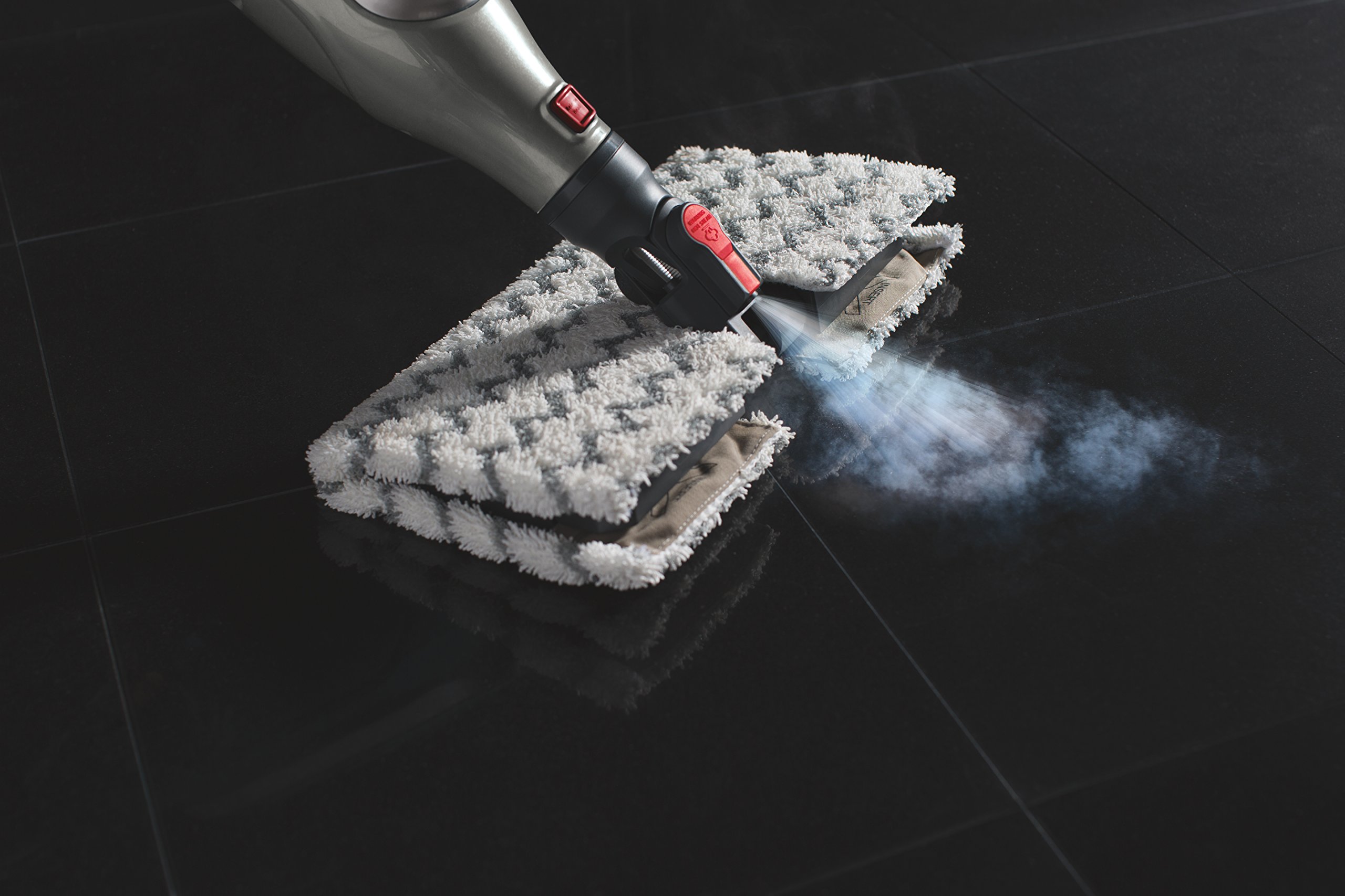 Shark S5003D Genius Hard Floor Steam Mop - 3D Cleaning System, Corded, Burgundy/Gray - Perfect for Tile, Laminate & Hardwood Floors - Quick Drying & Sanitizing for Homes with Pets & Kids