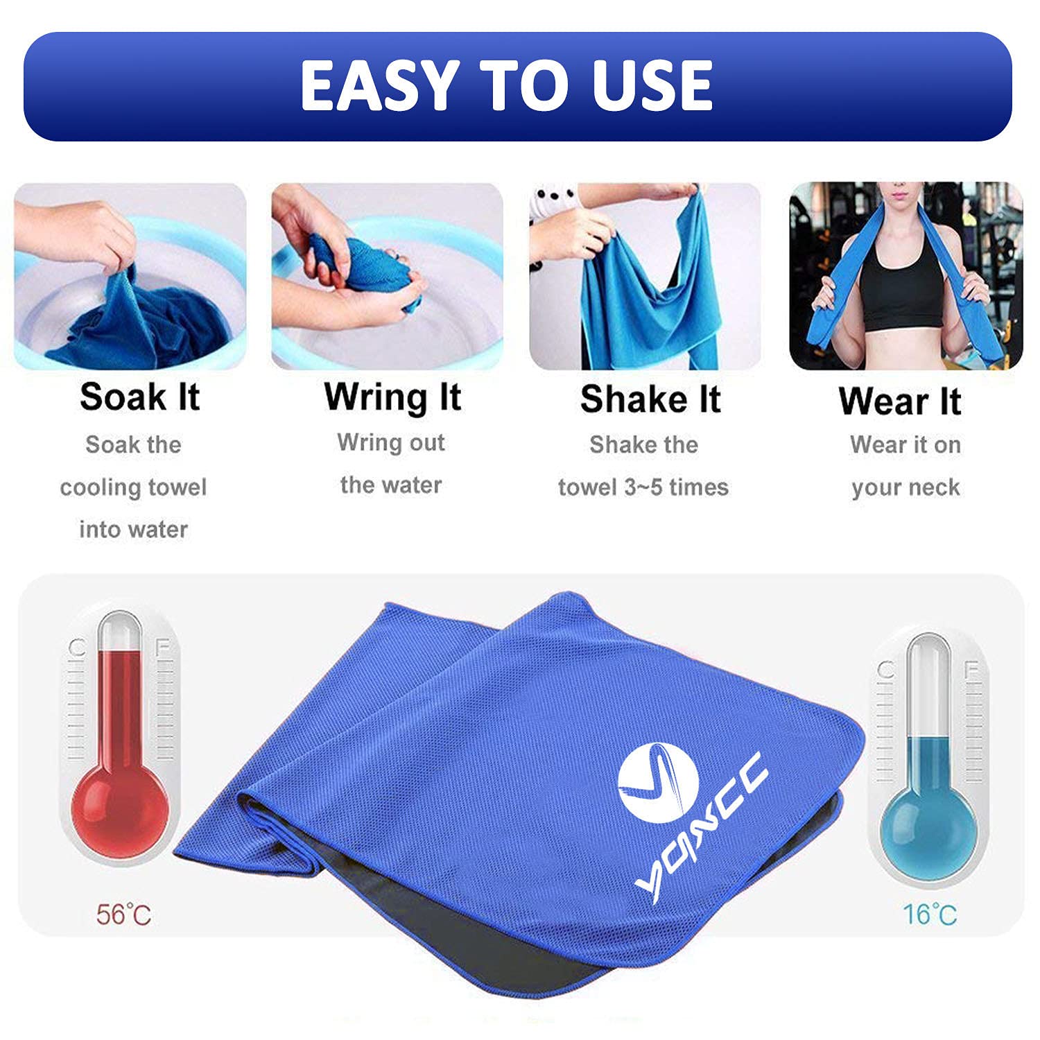 YQXCC 4 Pack Cooling Towels (47