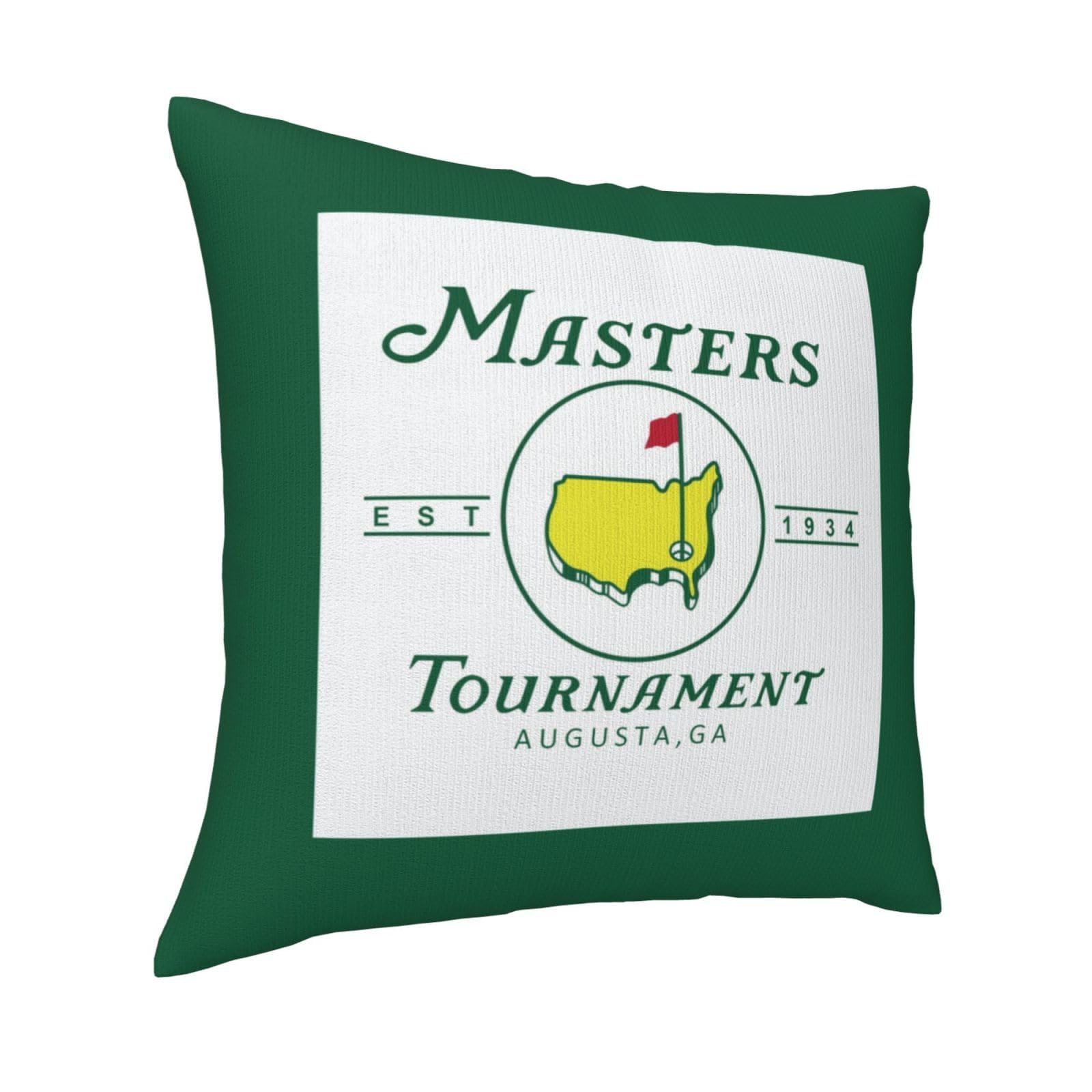 18x18 Inch Soft Polyester Golf Tournament Throw Pillow Covers - Square Decorative Cushion Cases for Bed, Sofa, Car & Home Decor (Green) | Perfect for Golf-Themed Bedrooms, Living Rooms & Man Caves