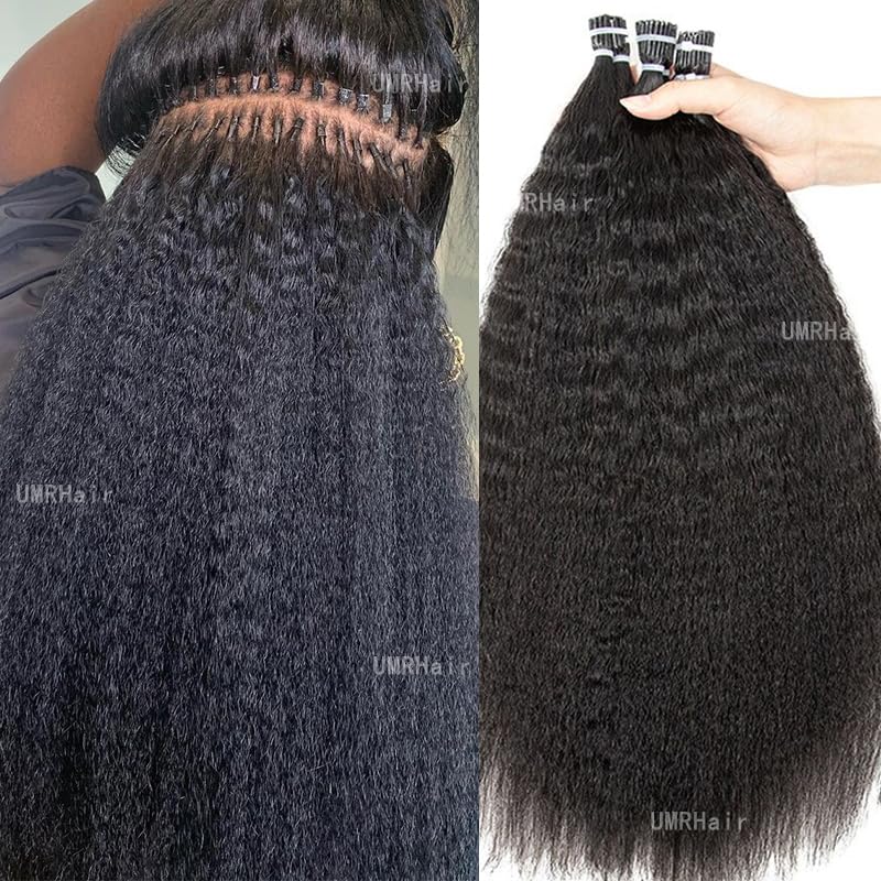 Natural Black Kinky Straight I Tip