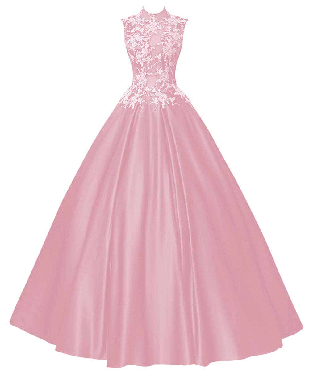 Elegant Long Prom Dress for Quinceanera | Princess Evening Gown with Halter Neck & Sleeveless Design | Perfect for Homecoming, Formal Dances & Special Occasions