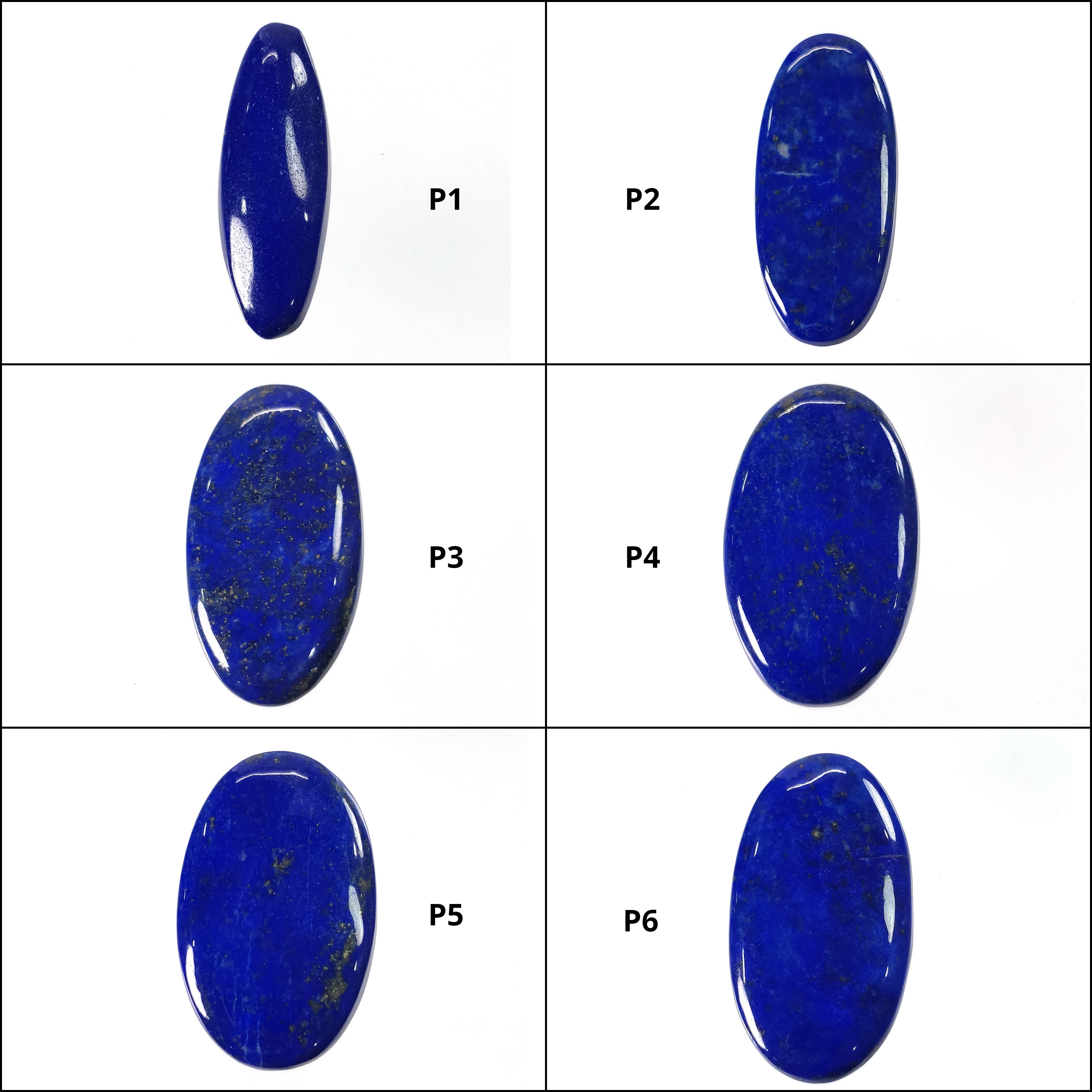 Natural Untreated Blue Lapis Lazuli Gemstone Cabochon - Oval Shape (1pc) for Jewelry Making, Wire Wrapping & Healing Crystal Collection