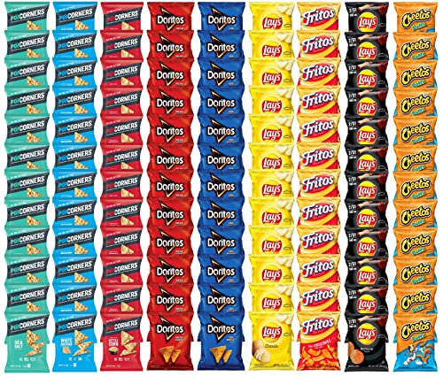 Frito-Lay Flavor Mix Snacks & PopCorners Corn Chips Variety Pack - Mega Size (108 Count) | Party Snacks, Movie Night, Office Break Room Treats