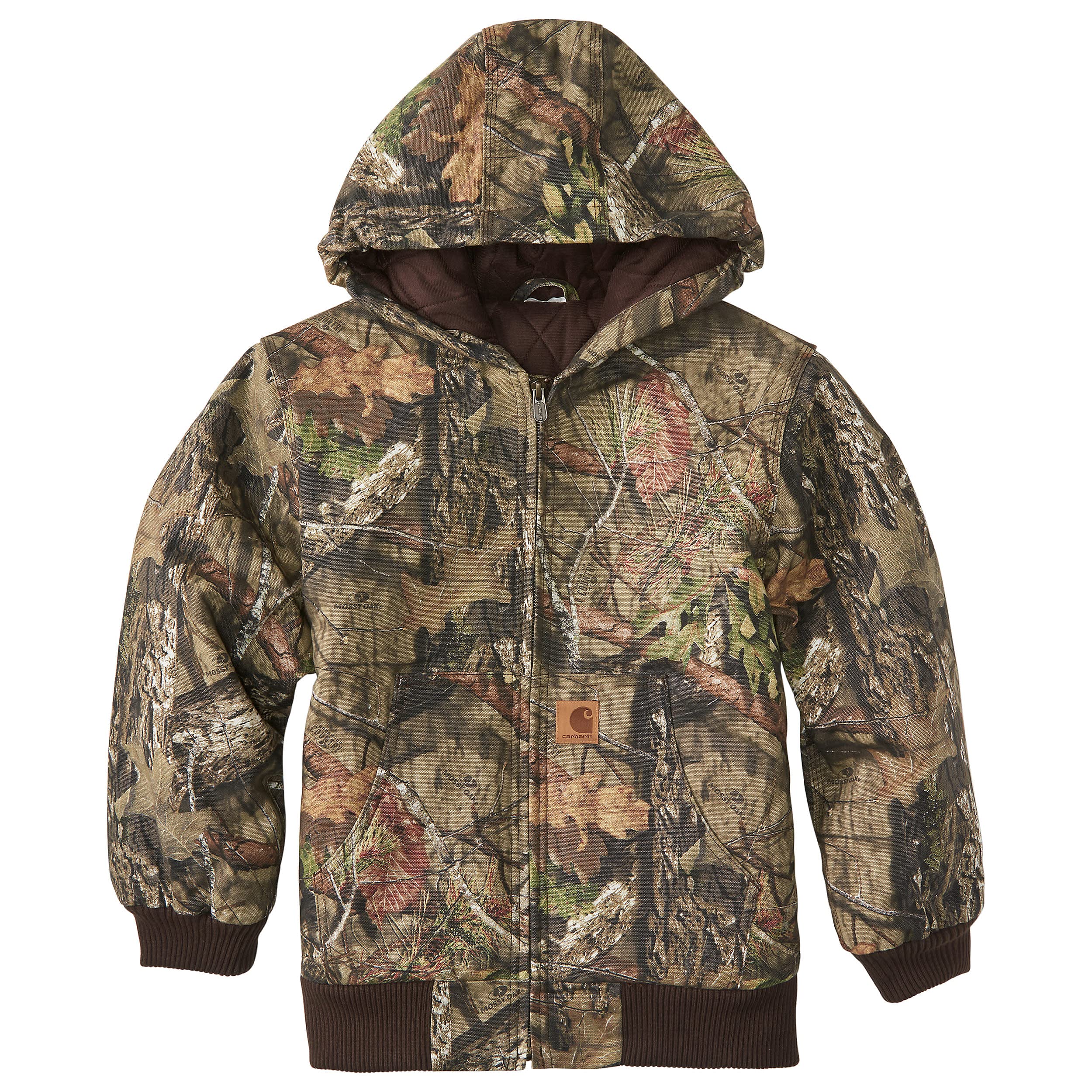 Carhartt Boys' Big Mossy Oak Camo Active Jacket - Water-Resistant Hunting & Outdoor Jacket for Kids | Perfect for Camping, Hiking & Cold Weather Adventures