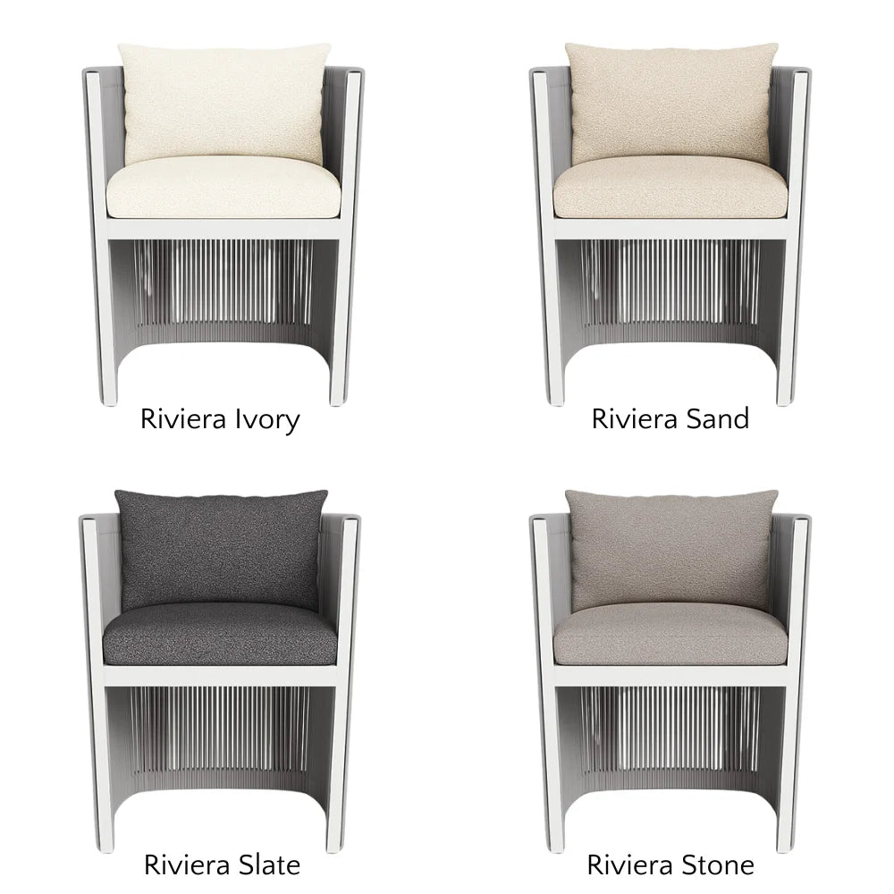 Antigua Outdoor Dining Armchair - Weather-Resistant Patio Chair for Garden, Poolside & Restaurant Use - Comfortable All-Weather Wicker Bistro Chair for Backyard, Deck & Outdoor Entertaining