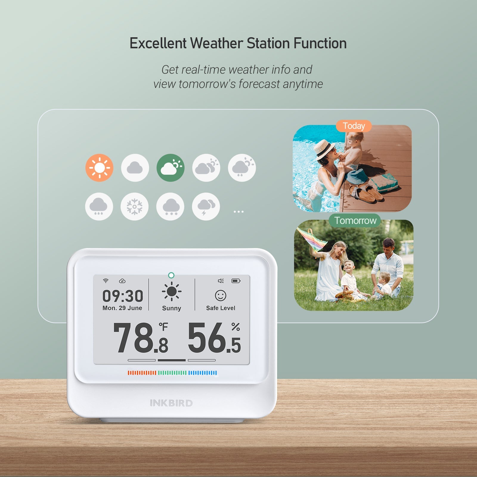 WiFi Hygrometer Thermometer IBS TH5 - Digital Indoor Humidity & Temperature Monitor with Remote App Control - Perfect for Home, Greenhouse, and Nursery