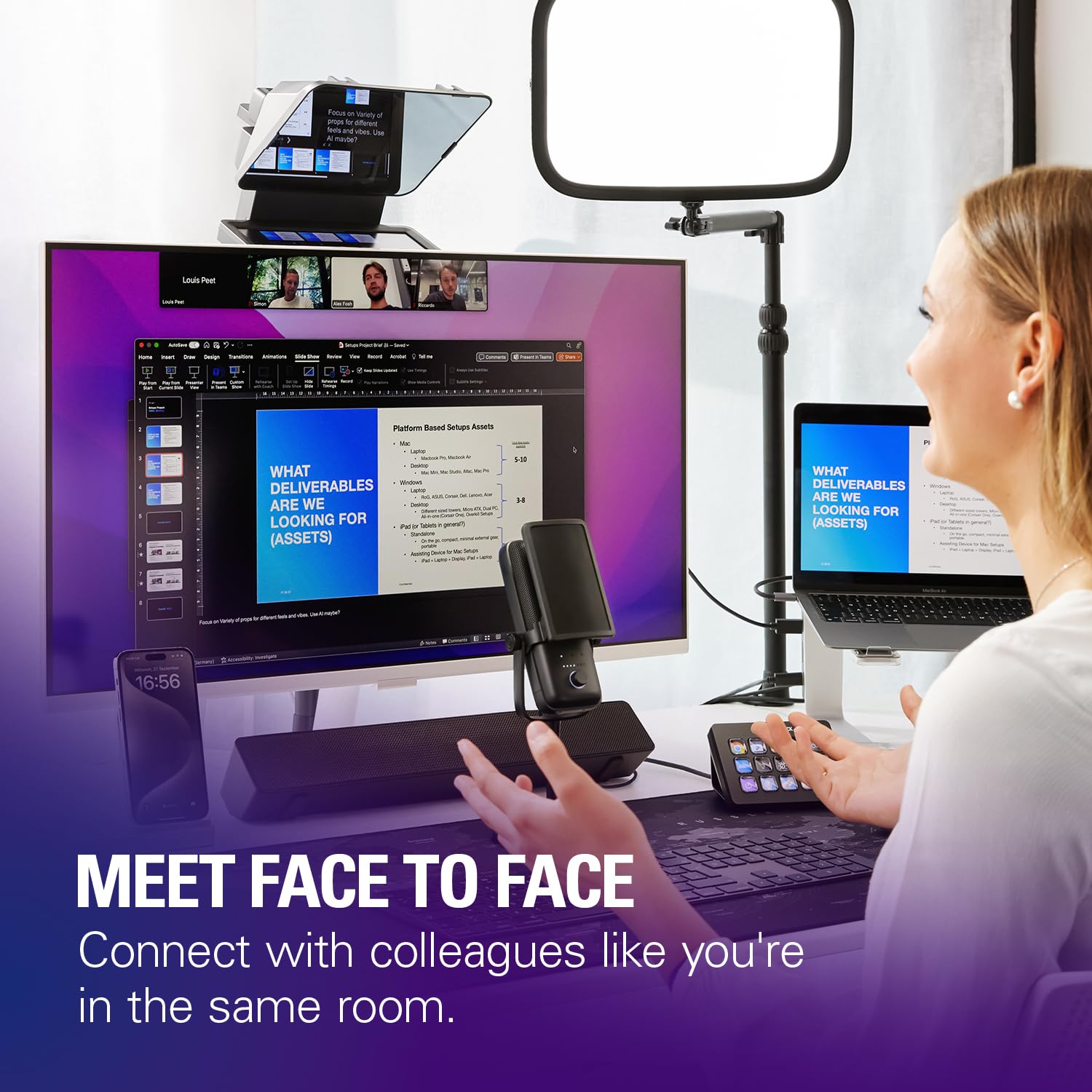 Elgato Prompter - Professional Teleprompter with Built-in HD Screen for YouTube, Twitch, Zoom, MS Teams Streaming | Compatible with DSLR, Webcam, Smartphone | Plug & Play Monitor Display for Mac, PC & Stream Deck | Perfect for Live Streaming, Video Conferencing & Content Creation
