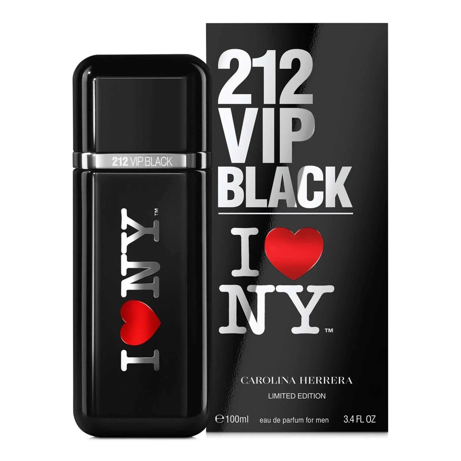 212 VIP Black I Love NY 3.4 oz Eau de Parfum for Men - Night Out & Special Occasion Fragrance