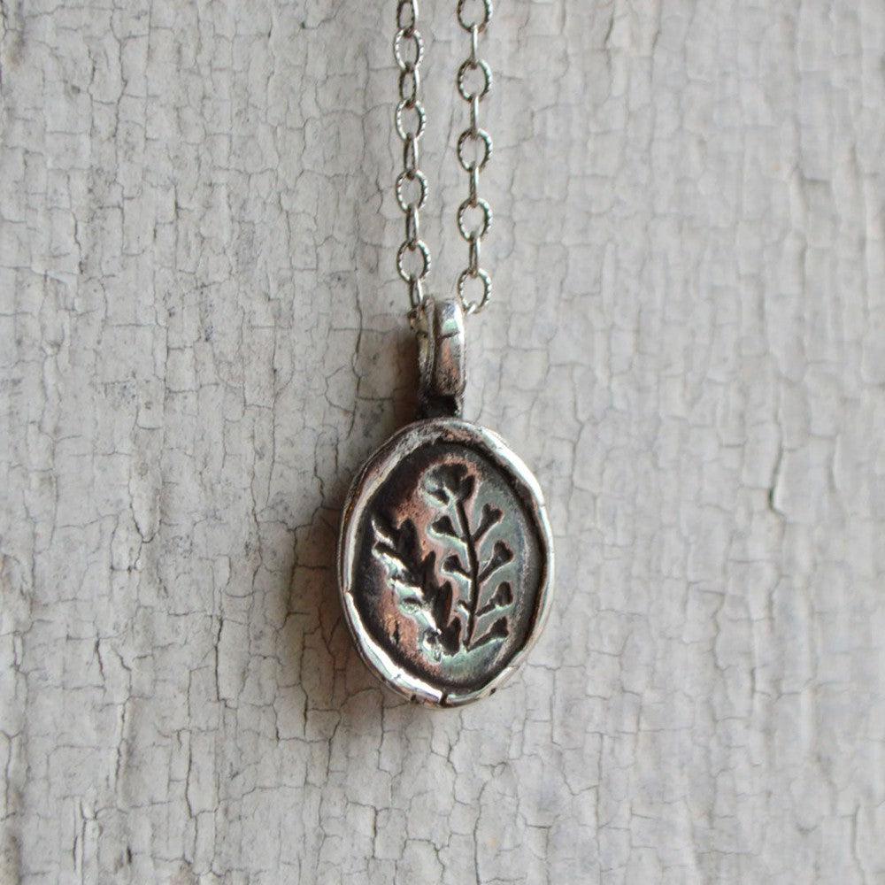 Peg and Awl Botanical Necklace - Shepherd's Purse Pendant | Handmade Floral Jewelry for Women | Perfect for Boho Style, Weddings & Everyday Wear
