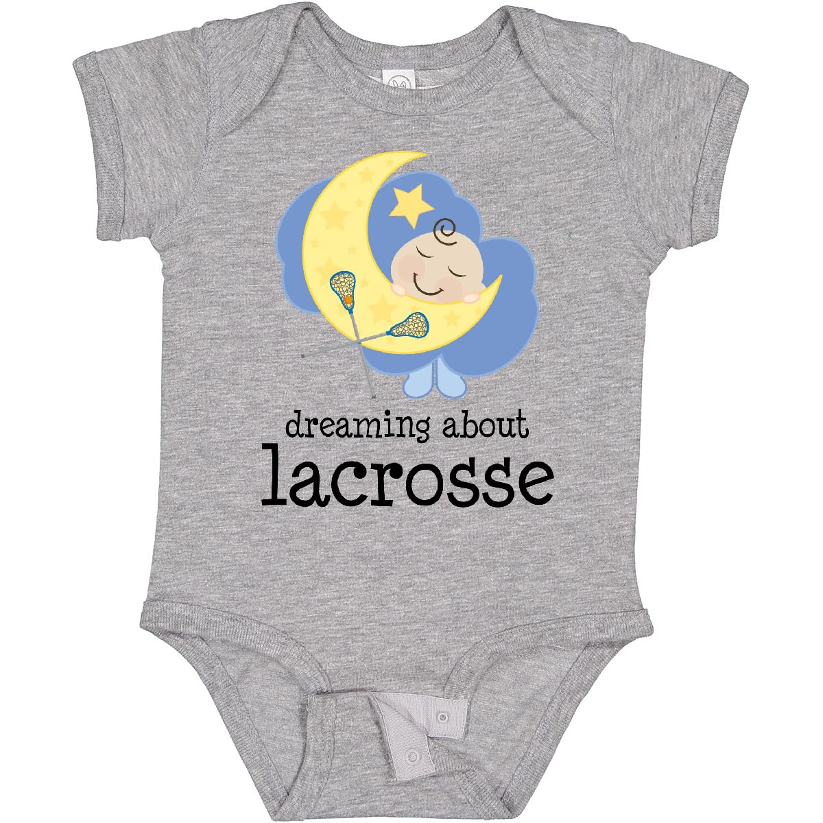 Inktastic Lacrosse Baby Dream About Baby Bodysuit - Soft Cotton Onesie for Newborns & Infants - Perfect for Gifts, Playtime & Family Photos