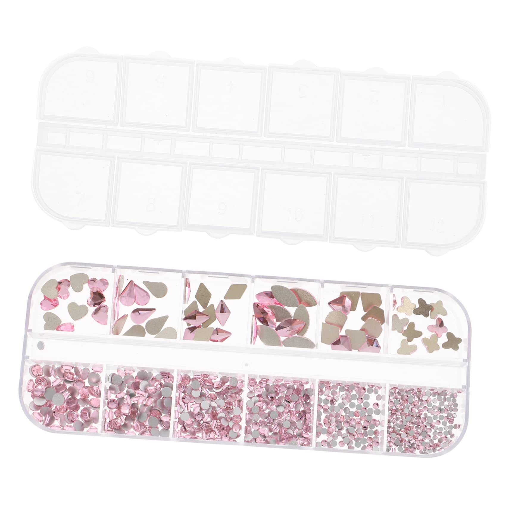 Minkissy Flatback Nail Gems - 500pcs Crystal Rhinestone Nail Art Decorations for Manicures, DIY Nail Designs, Wedding & Party Nail Art Supplies (Assorted Colors) | Perfect for Home Salon, Bridal Nails, Gel Polish Decorations