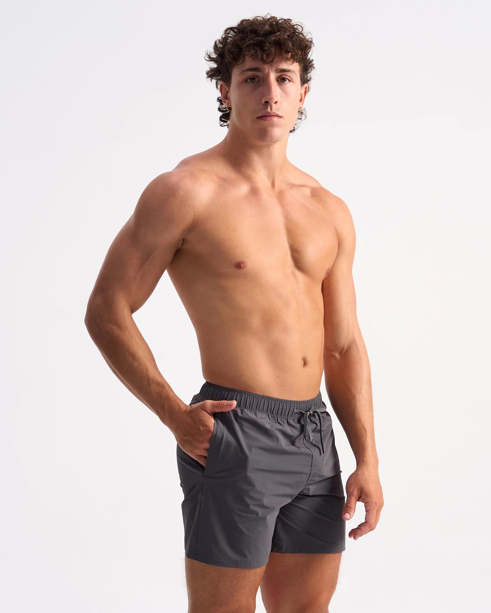 Teamm8 Bolt 5 Shorts - Men's Athletic Running Shorts Grey - Lightweight Quick-Dry Workout Shorts for Gym, Jogging & Outdoor Sports