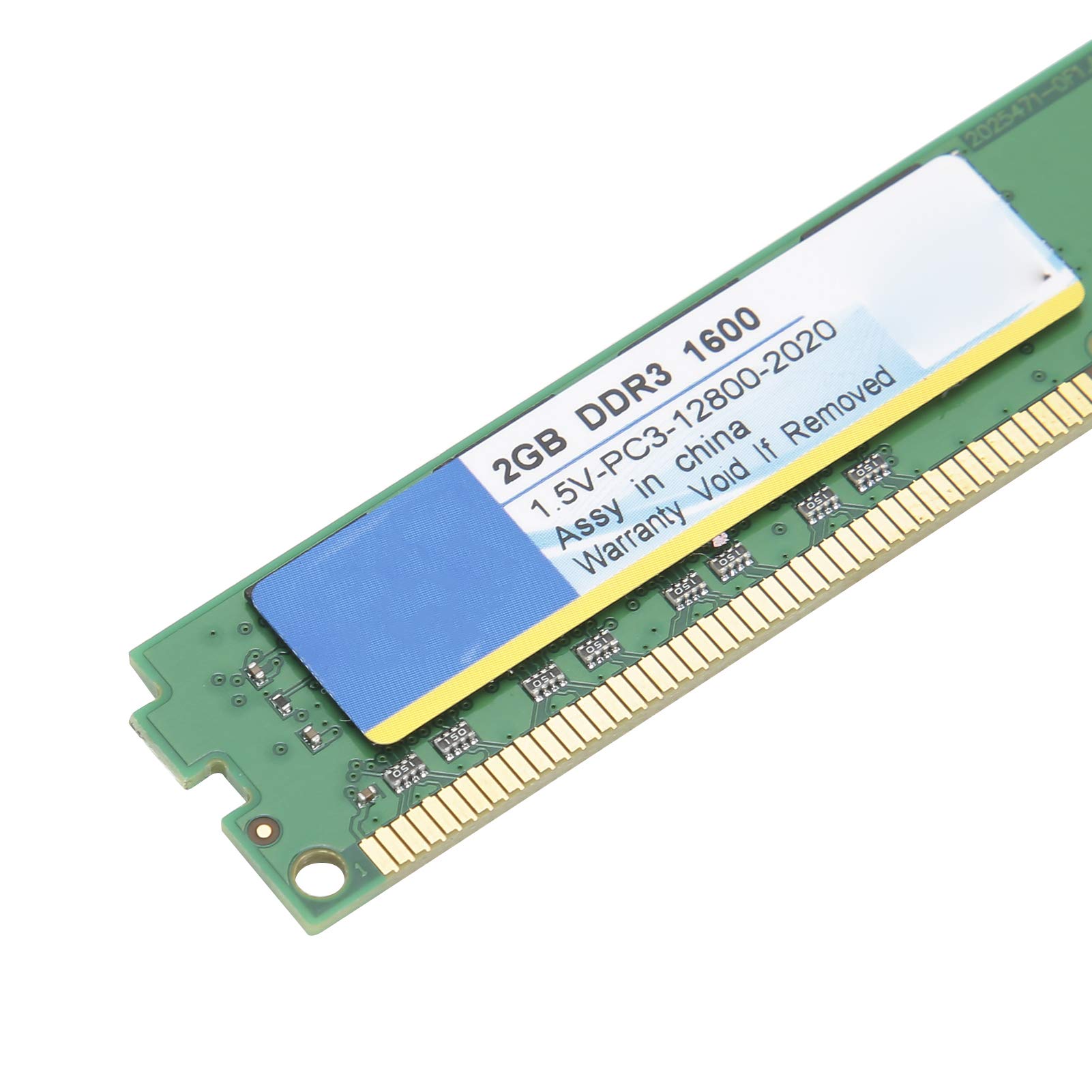 2GB DDR3 240-Pin 1600MHz PC3-12800 1.5V Memory Module for Desktop & Laptop Upgrade, Enhanced Performance for Gaming and Multitasking