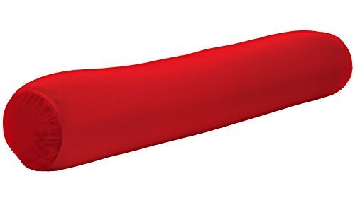 Mooshi Microbead Body Pillow - Ultra Soft Red Squishy Pillow Cover for Bed, Sofa & Travel Comfort