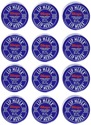 Blistex Lip Medex Lip Balm .25 Oz (Pack of 12) - Moisturizing & Healing for Dry, Chapped Lips - Perfect for Winter, Outdoor Activities & Daily Lip Care