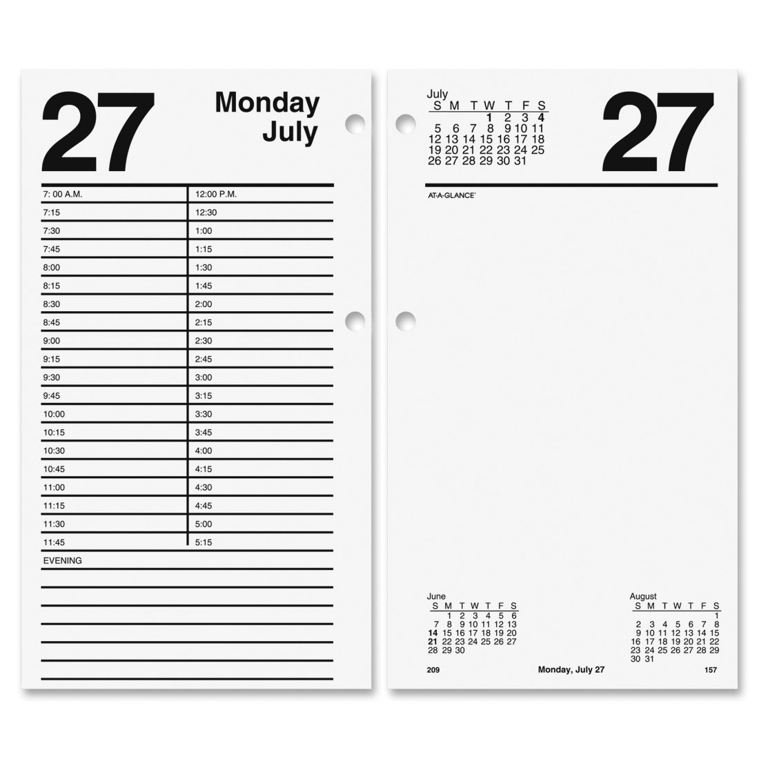 AAGE21050 - At-a-Glance 2024 Large Desk Calendar Refill | 12-Month Planner for Office & Home | Perfect for Scheduling, Productivity & Organization